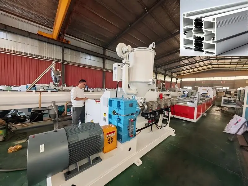 เครื่องโปรไฟล์ประตูหน้าต่าง ABS