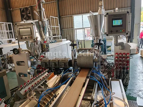 Machine testing of WPC Machine Use Recycled PP PE 